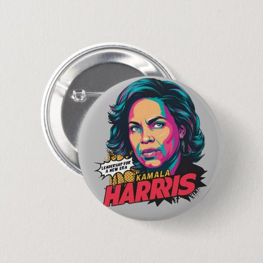 Kamala Harris Ronde Button 5,7 Cm (Voorkant /achterkant)