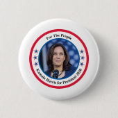 Kamala Harris Ronde Button 5,7 Cm (Voorkant)