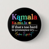 Kamala Harris Ronde Button 5,7 Cm (Voorkant)