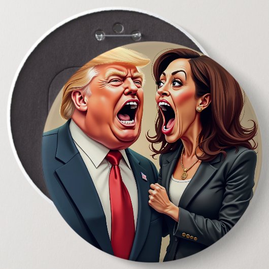 Kamala harris ronde button 6,0 cm (Voorkant /achterkant)