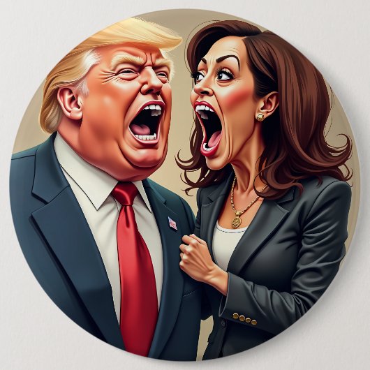 Kamala harris ronde button 6,0 cm (Voorkant)