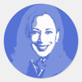 Kamala Harris Ronde Sticker (Voorkant)