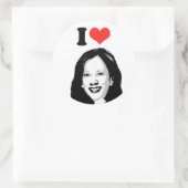 Kamala Harris Ronde Sticker (Tas)