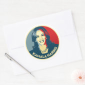 Kamala Harris Ronde Sticker (Envelop)