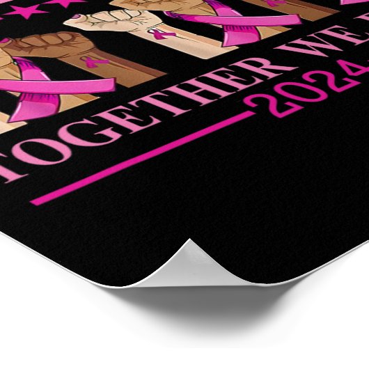 Kamala Harris samen verhogen we bewust borstkanker Poster (Hoek)