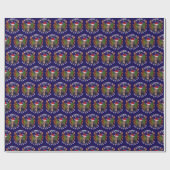 Kamala Harris Santa Hat Blauw Kerstcadeau Cadeaupapier (Vlak)