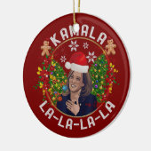 Kamala Harris Santa Hat Christmas Keramisch Ornament (Links)
