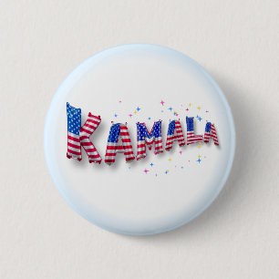 Kamala Harris Schattigee Amerikaanse vlag ballon a Ronde Button 5,7 Cm