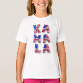 Kamala Harris Schattigee Amerikaanse vlag ballon a T-shirt (Voorkant)