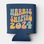 Kamala Harris Shapiro Wavy Text Retro Trendy Blikjeskoeler (Achterkant)