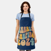 Kamala Harris Shapiro Wavy Text Retro Trendy Schort (Gedragen)