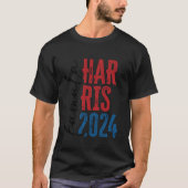  Kamala Harris Shirt 2024 Grunge Script Femi (Voorkant)