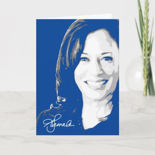 Kamala Harris Signature Kaart (Voorkant)