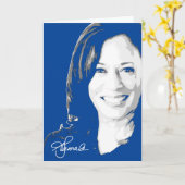 Kamala Harris Signature Kaart (Gele Bloem)