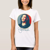 Kamala Harris Signature Portret T-shirt (Voorkant)
