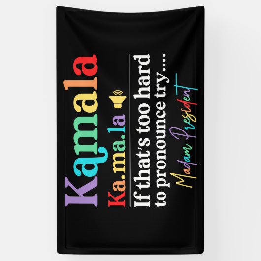 Kamala Harris Spandoek (Verticaal)