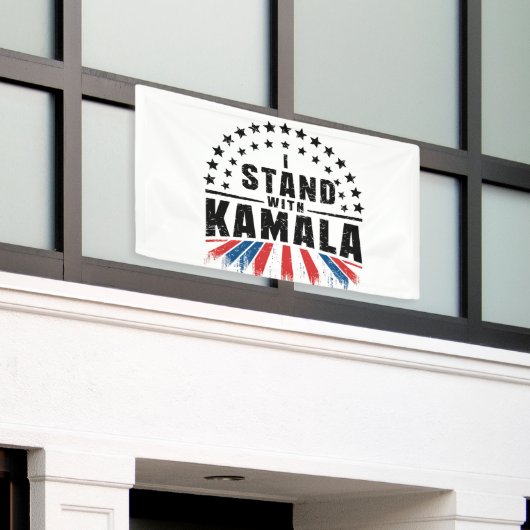 Kamala Harris Spandoek (Buitenkant Gebouw)