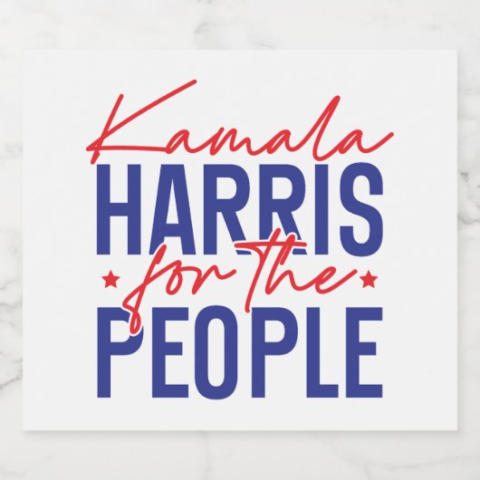 Kamala Harris Sparkling Wijnetiket (Enkel label)