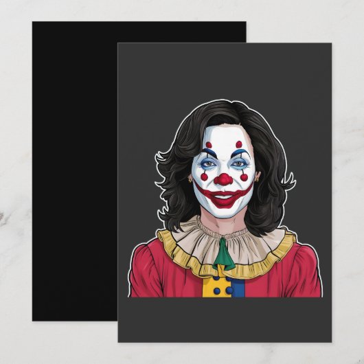 Kamala Harris Spooky Halloween Clown Verkiezingen  Bedankkaart (Voorkant / Achterkant)