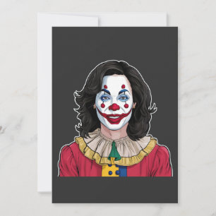 Kamala Harris Spooky Halloween Clown Verkiezingen  Bedankkaart