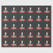 Kamala Harris Spooky Halloween Clown Verkiezingen  Cadeaupapier (Vlak)