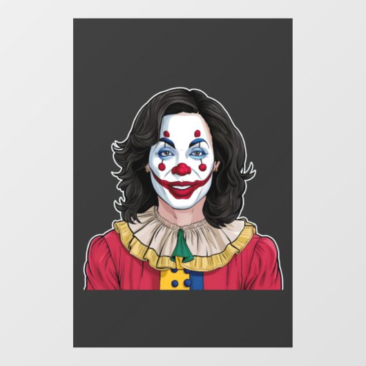 Kamala Harris Spooky Halloween Clown Verkiezingen  Raamsticker (Vel)