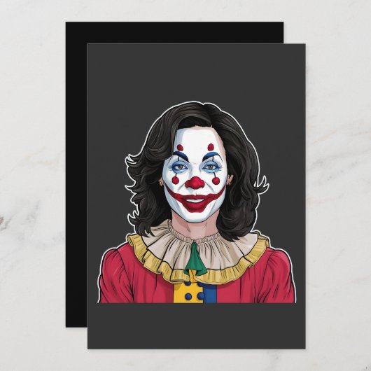 Kamala Harris Spooky Halloween Clown Verkiezingen  Save The Date (Voorkant / Achterkant)