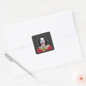 Kamala Harris Spooky Halloween Clown Verkiezingen  Vierkante Sticker (Envelop)