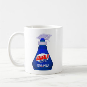 Kamala Harris spuit Oranje vlekken weg Koffiemok