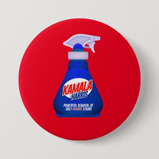 Kamala Harris spuit Oranje vlekken weg Ronde Button 7,6 Cm (Voorkant)