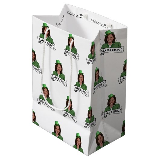Kamala Harris St. Medium Cadeauzakje (Voorkant Gekanteld)