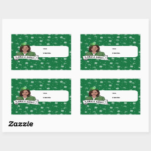 Kamala Harris St. Patrick's Day Rechthoekige Sticker