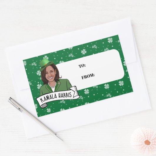 Kamala Harris St. Rechthoekige Sticker (Envelop)