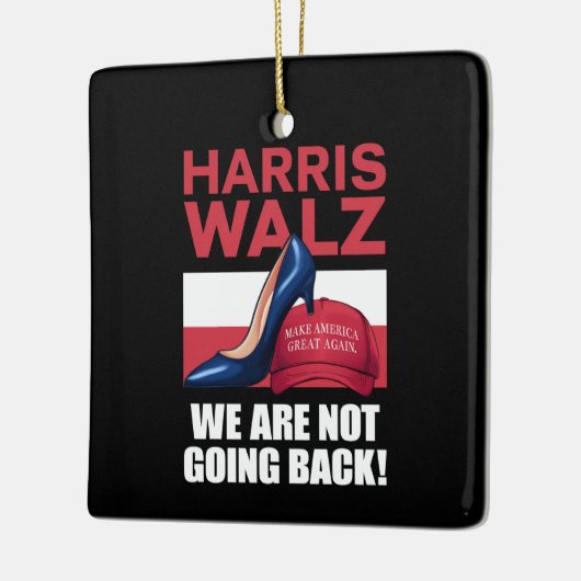 Kamala Harris stapt op rood MAGA-Pet Keramisch Ornament (Links)