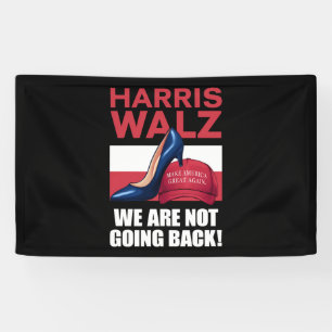 Kamala Harris stapt op rood MAGA-Pet Spandoek