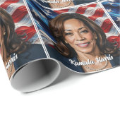 Kamala Harris sterren en strepen Cadeaupapier (Rol Hoek)