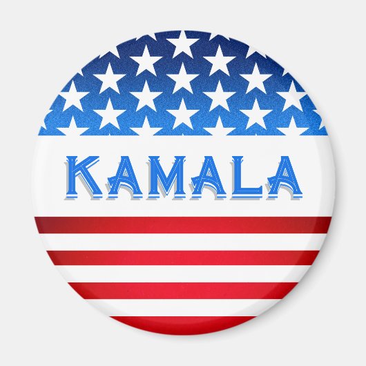 Kamala Harris steunt Amerikaanse vlag-democraten Magneet (Voorkant)