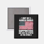 Kamala Harris Stomme grap Amerikaanse vlag VS Grap Magneet (Voorkant / Achterkant)