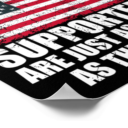 Kamala Harris Stomme grap Amerikaanse vlag VS Grap Poster (Hoek)