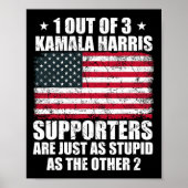 Kamala Harris Stomme grap Amerikaanse vlag VS Grap Poster (Voorkant)