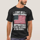 Kamala Harris Stomme grap Amerikaanse vlag VS Grap T-shirt (Voorkant)