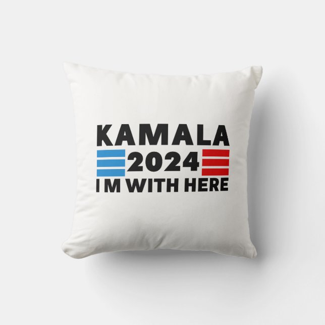 Kamala Harris Support Pillow Kussen (Voorkant)