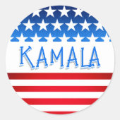 Kamala Harris Supporter Vrijwilliger Fans Aangepas Ronde Sticker (Voorkant)