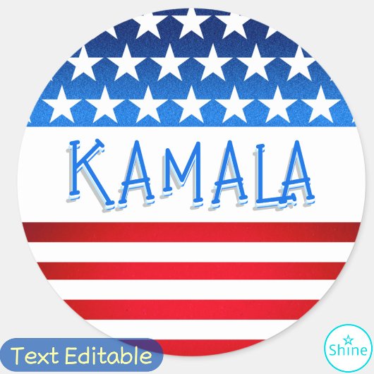 Kamala Harris Supporter Vrijwilliger Fans Aangepas Ronde Sticker