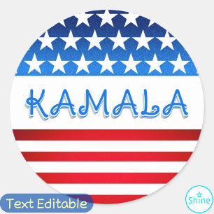 Kamala Harris Supporter Vrijwilligers Democraten S Ronde Sticker