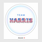 Kamala Harris TEAM HARRIS US Vlag Ballon Alphabet Sticker (Vel)