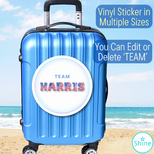 Kamala Harris TEAM HARRIS US Vlag Ballon Alphabet Sticker