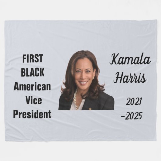 KAMALA HARRIS Throw Blanket Fleece Deken (Voorkant (Horizontaal))