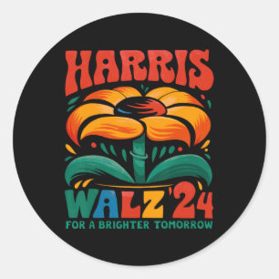 Kamala Harris Tim W 2024 Peace LGBT Harris W Waltz Ronde Sticker