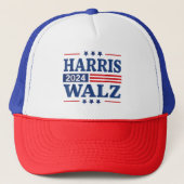 Kamala Harris Tim Waltz Walz 2024 Harris Waltz 24 Trucker Pet (Voorkant)